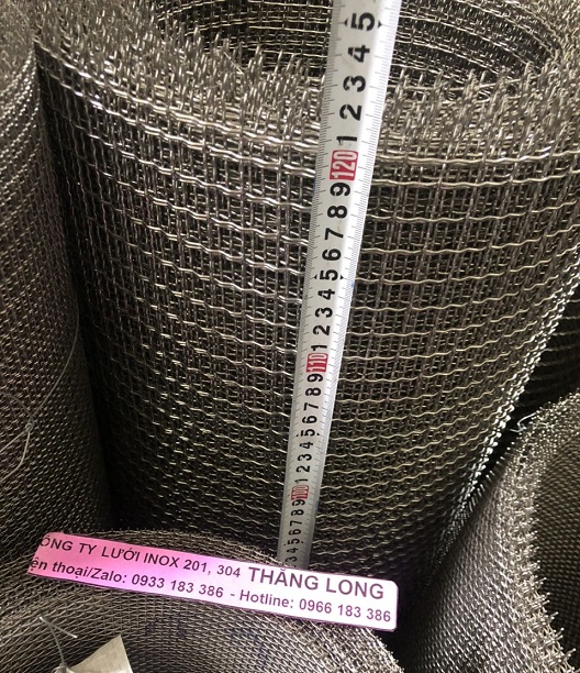 Lưới inox đan ô 2cm 201 TLG Thăng Long khổ 1.2m