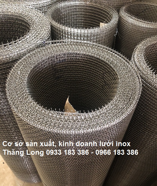 Lưới inox đan ô 7x7mm 304 TLG Thăng Long khổ 1m
